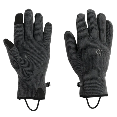 Outdoor Research Men's Flurry Sensor Gloves in charcoal, pair view