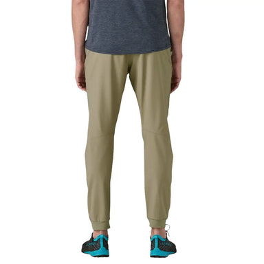 Patagonia Men's Terrebonne Trail Joggers in river rock green, model back view