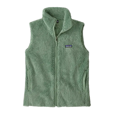 Patagonia Women's Los Gatos Fleece Vest in ellwood green, flat front view