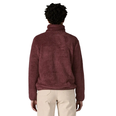 Patagonia Women's Los Gatos 1/4-Zip Fleece in dark ruby, on model back view
