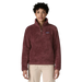 Patagonia Women's Los Gatos 1/4-Zip Fleece in dark ruby, on model front view