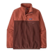 Patagonia Women's Lightweight Synchilla Snap-T Pullover in dark ruby, flat front view