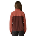 Patagonia Women's Lightweight Synchilla Snap-T Pullover in dark ruby, on model back view