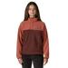 Patagonia Women's Lightweight Synchilla Snap-T Pullover in dark ruby, on model front view