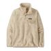 Patagonia Women's Lightweight Synchilla Snap-T Pullover in flow & dyno white, flat front view