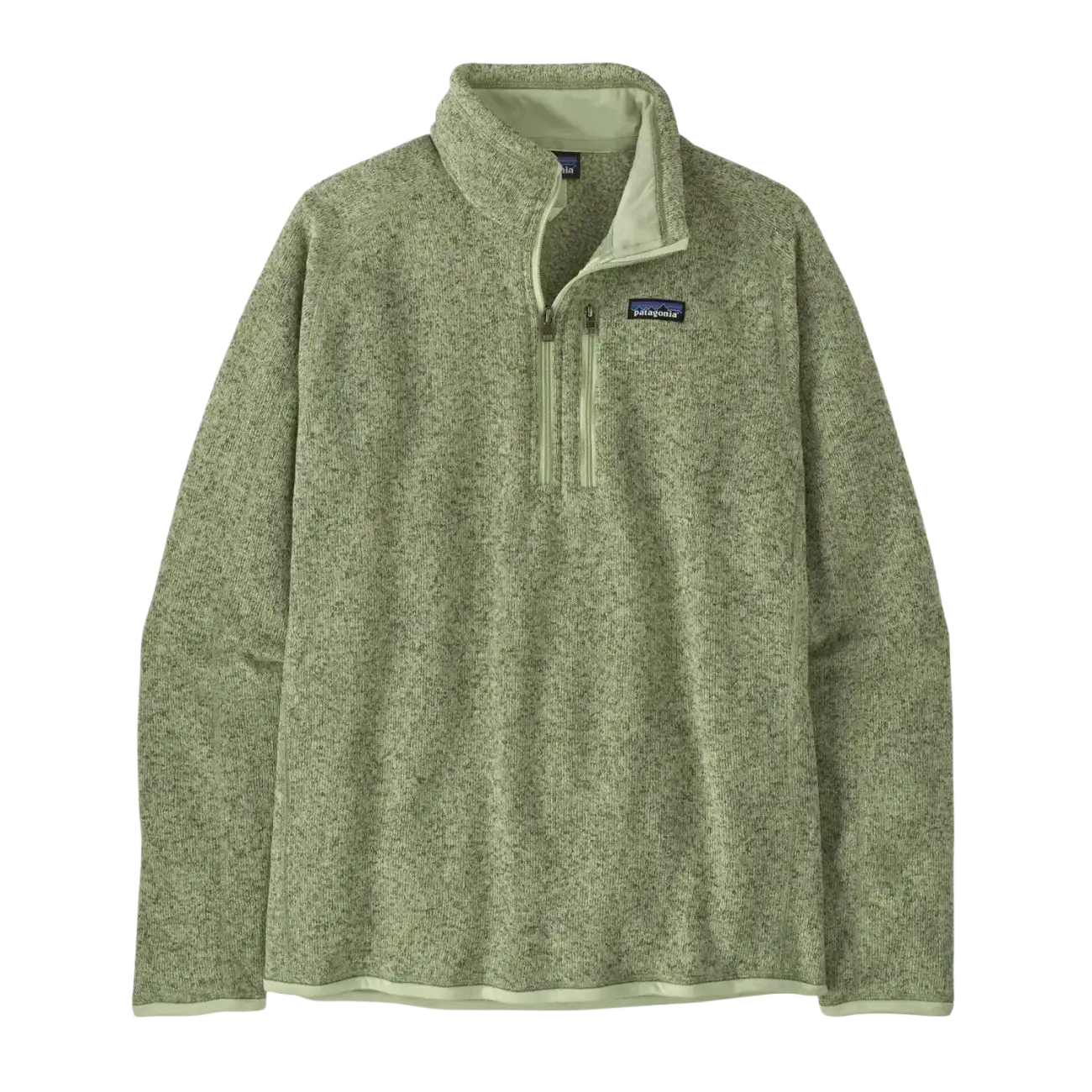 Patagonia Men's Better Sweater® 1/4-Zip Fleece in lichen green, front view