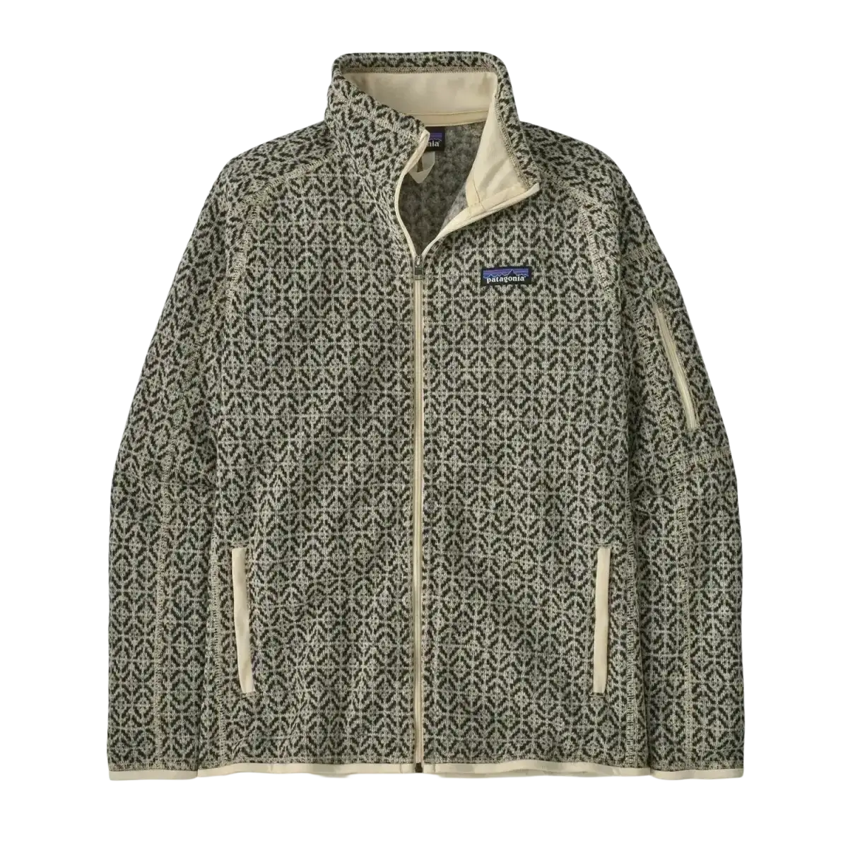 Women's Better Sweater® Fleece Jacket in scales & natural, flat front view