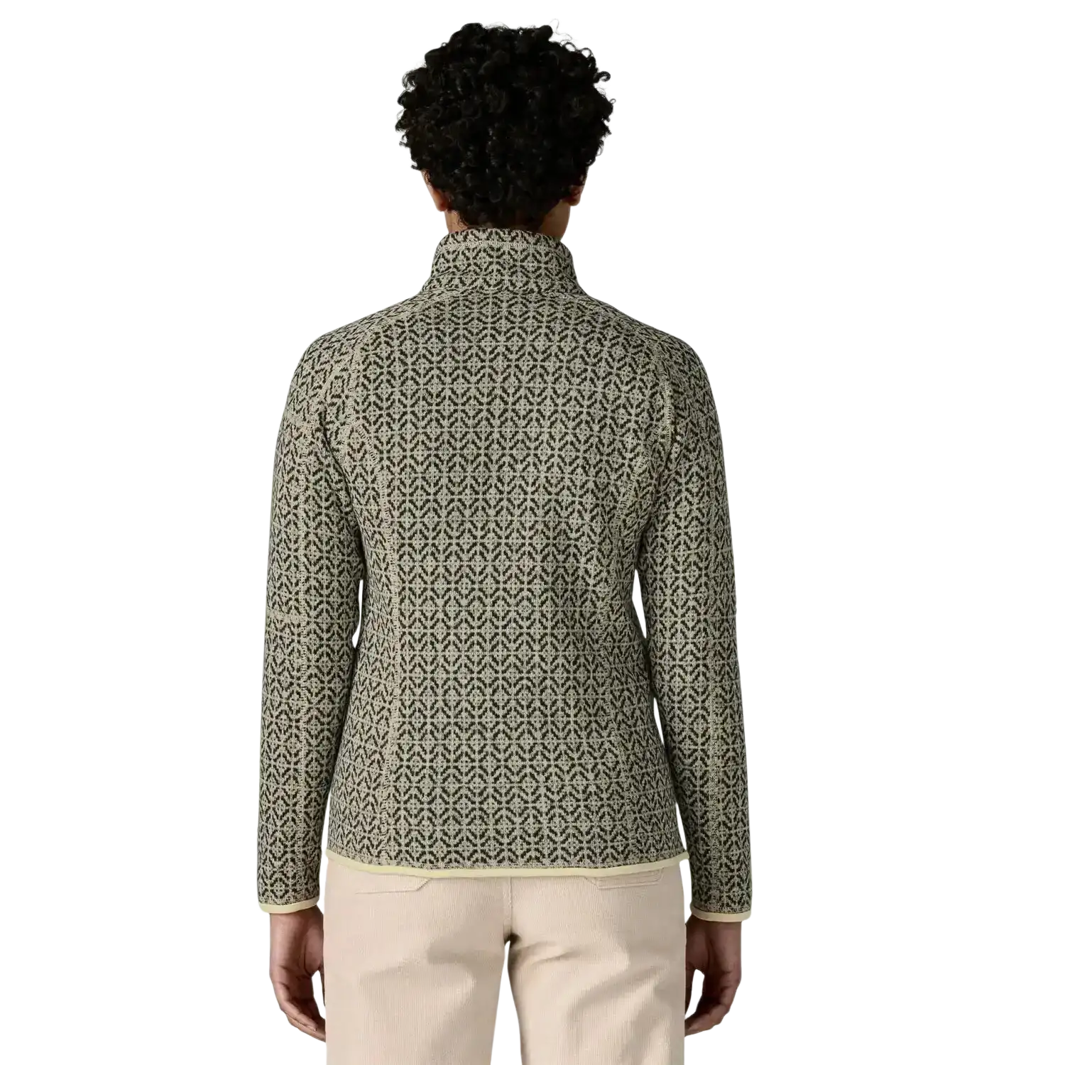 Women's Better Sweater® Fleece Jacket in scales & natural, on model back view