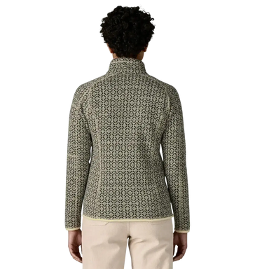 Women's Better Sweater® Fleece Jacket in scales & natural, on model back view