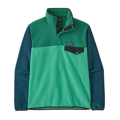 Patagonia Men's Lightweight Synchilla® Snap-T® Fleece Pullover in aqua stone, front view