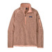 Patagonia Women's Better Sweater® 1/4-Zip Fleece in peach sherbet, flat front