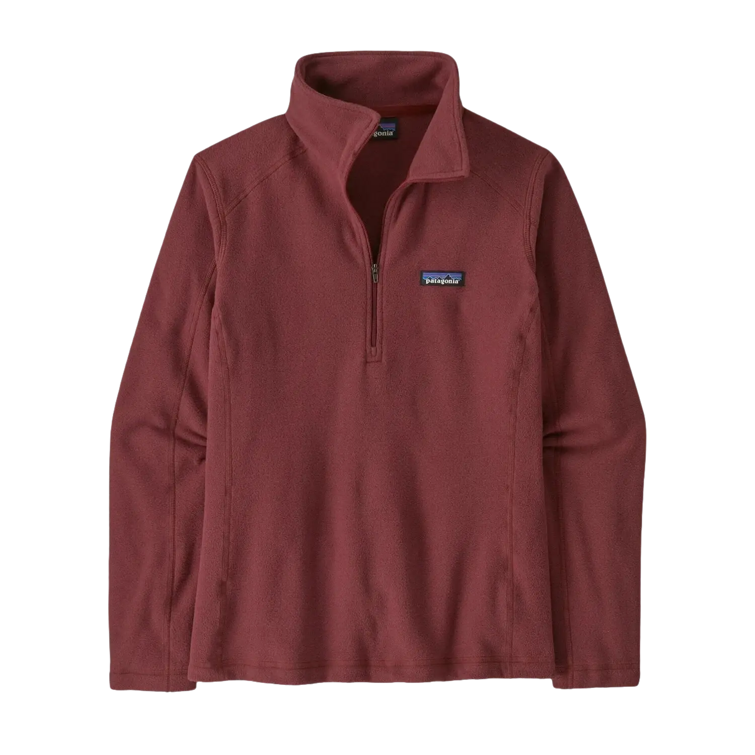 Patagonia Women's Micro D® 1/4-Zip Fleece in sequoia red, flat front view
