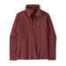 Patagonia Women's Micro D® 1/4-Zip Fleece in sequoia red, flat front view