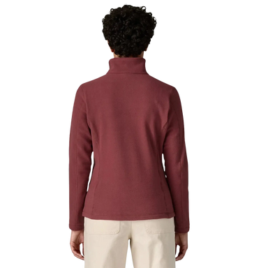 Patagonia Women's Micro D® 1/4-Zip Fleece in sequoia red, on model back view