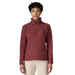 Patagonia Women's Micro D® 1/4-Zip Fleece in sequoia red, on model front view