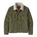 Patagonia Men's Pile-Lined Trucker Jacket in basin green, front view