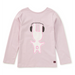 Tea Collection Girl's Bunny Bop Double-Sided Graphic Tee in urchin purple, flat back view