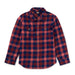 Tea Collection Boy's Flannel Button Up Shirt in daegu plaid, flat front view
