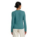 L.L. Bean Women's Classic Cashmere Crewneck in storm teal on model back