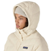 Patagonia Women's Down With It Parka in natural, on model hood up