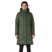 Patagonia Women's Down With It Parka in old growth green, on model front view