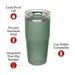 Camelbak Thrive™ Tumbler, Insulated Stainless Steel 20 oz in moss, features graphic