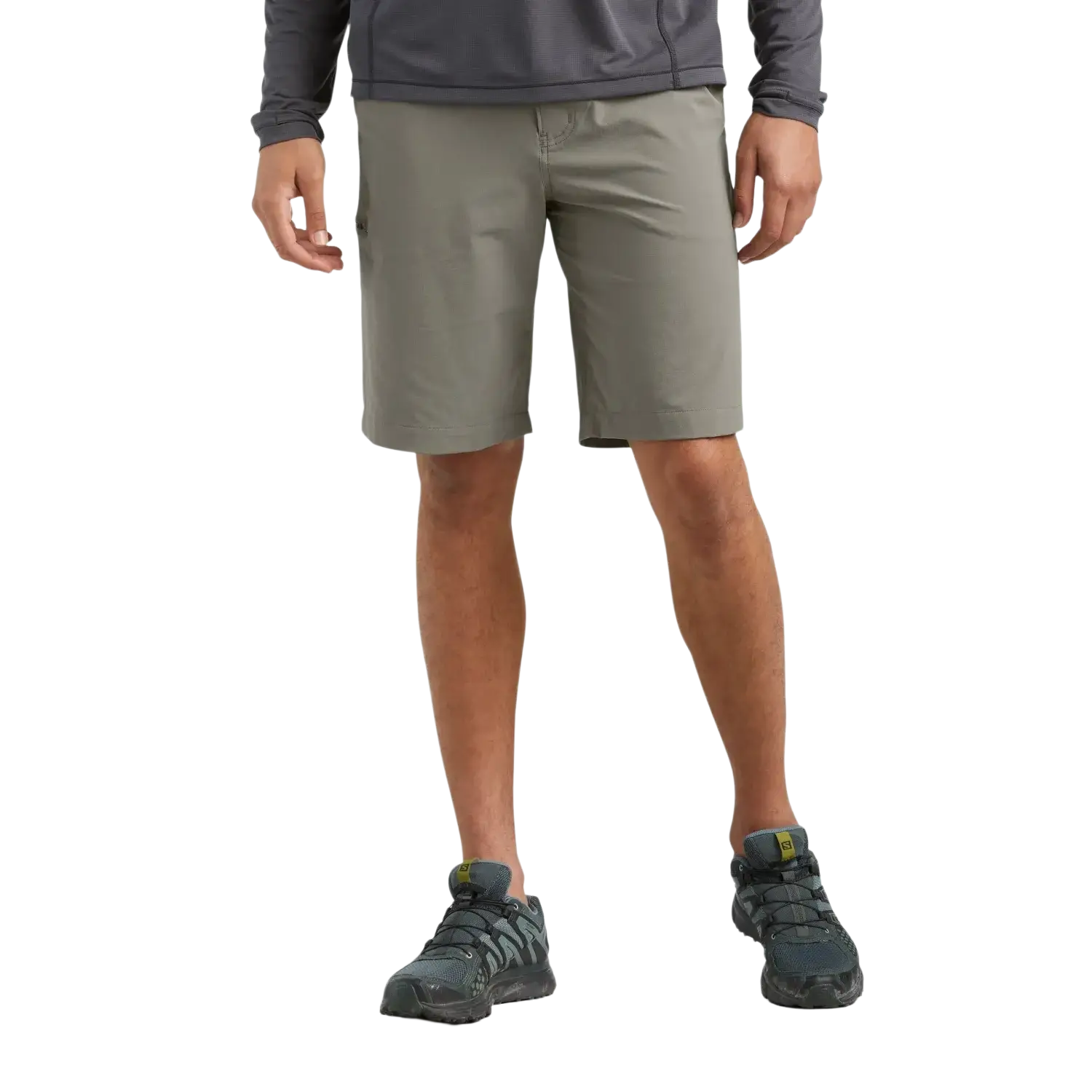 Outdoor Research Men's Ferrosi Shorts in pewter, on model front view