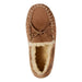 L.L. Bean Women's Wicked Good Camp Moccasins in brown, top view