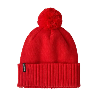 Patagonia Powder Town Beanie in sizzle red, front view