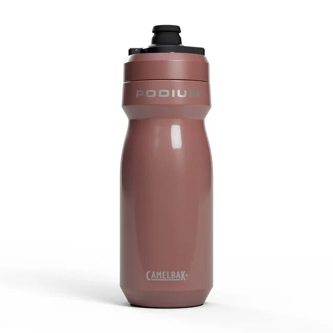 Camelbak Podium Stainless Steel 18 oz Bike Bottle in sierra red, front view