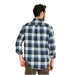 L.L. Bean Men's Scotch Plaid Flannel Shirt in blue, on model back