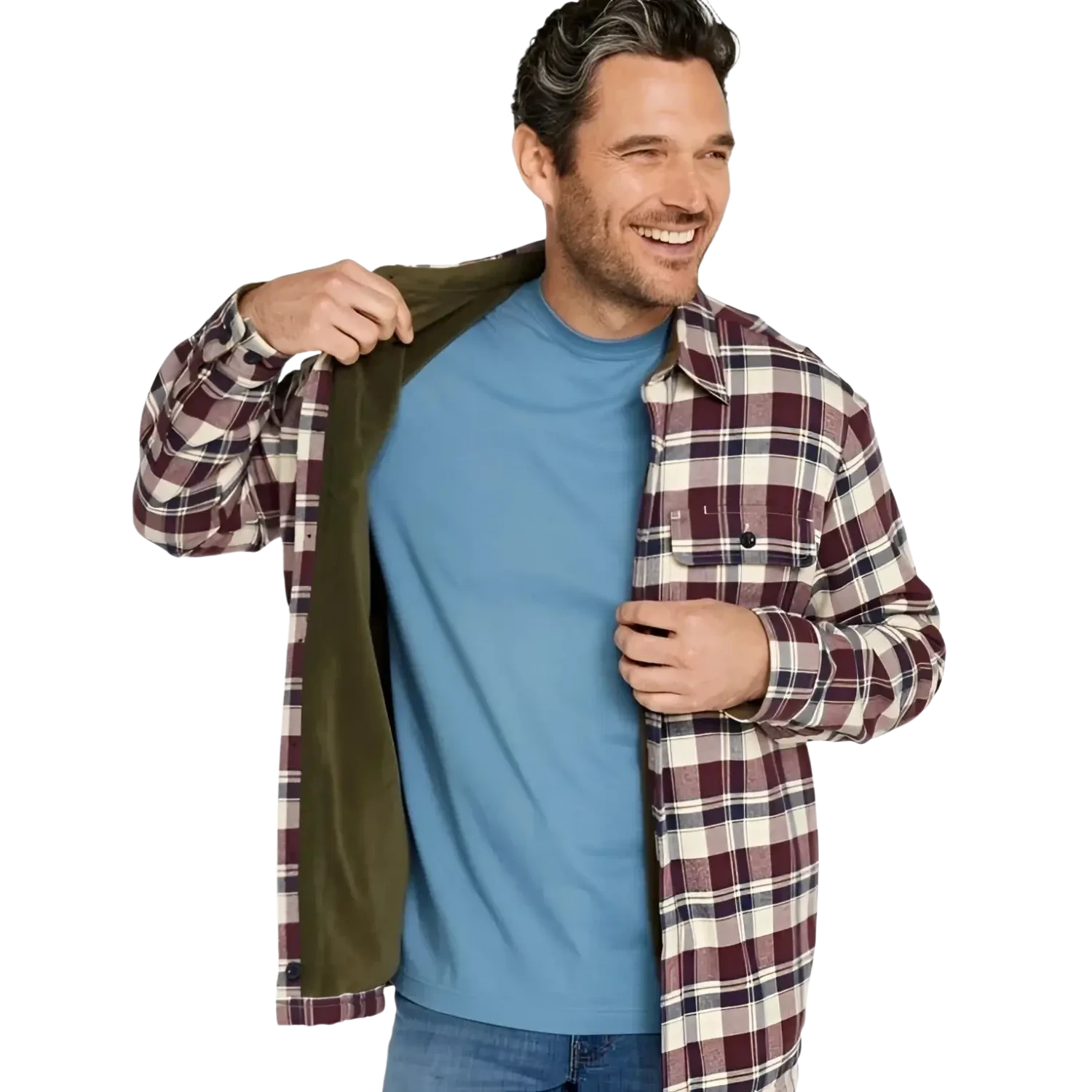 M's Fleece-Lined Flannel Shirt