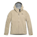 Outdoor Research Men's Stratoburst Stretch Rain Jacket in pro khaki, front view