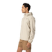 Outdoor Research Men's Stratoburst Stretch Rain Jacket in pro khaki, on model side view