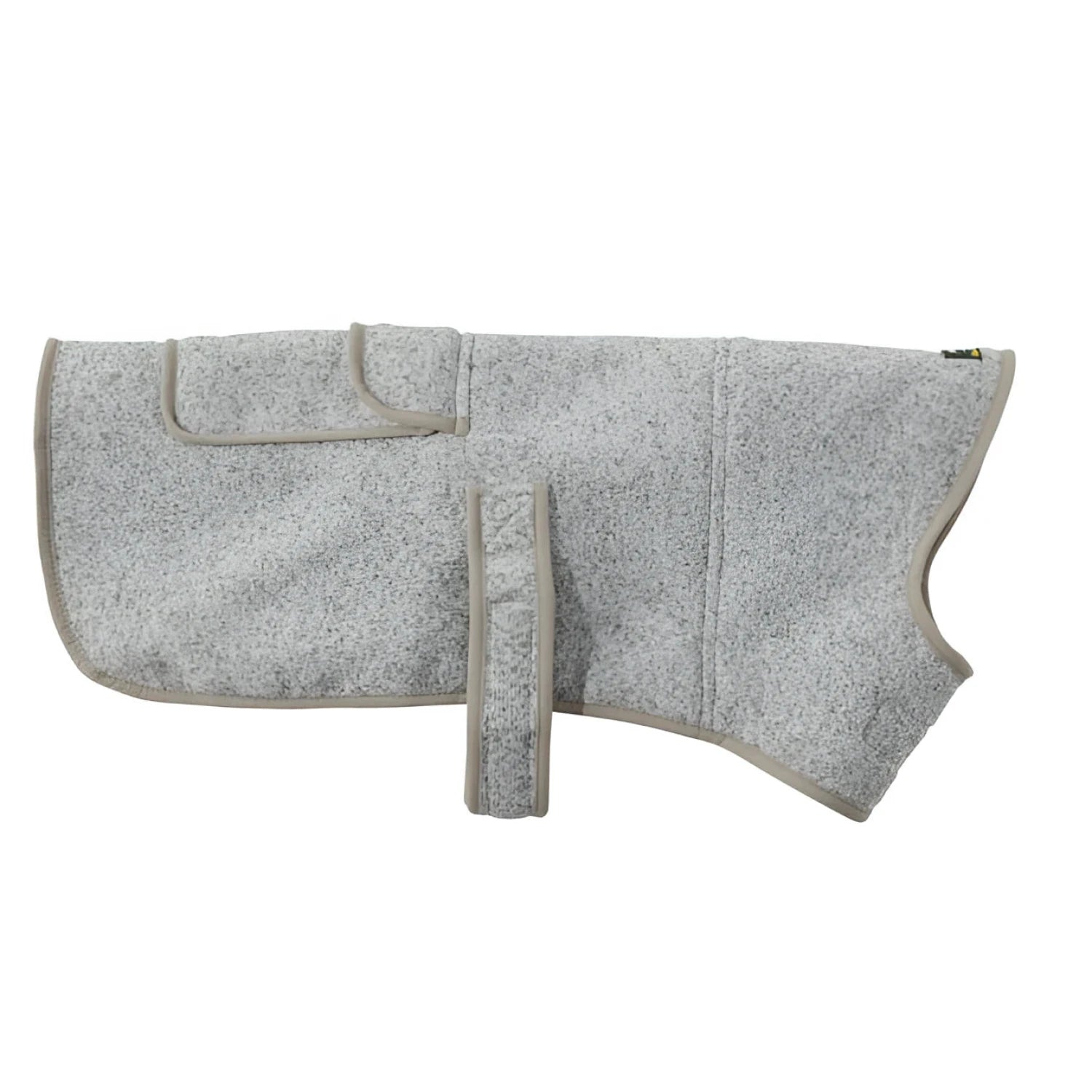 L.L Bean Sweater Fleece Jacket for Dogs in pewter, side view