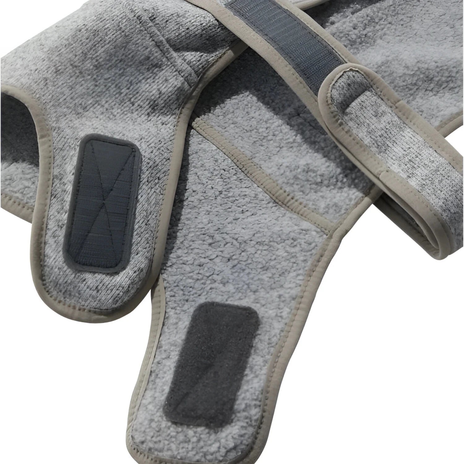 L.L Bean Sweater Fleece Jacket for Dogs in pewter, strap detail view