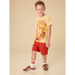 Tea Collection Boy's Roar of Granada Graphic Tee in raffia, front model view