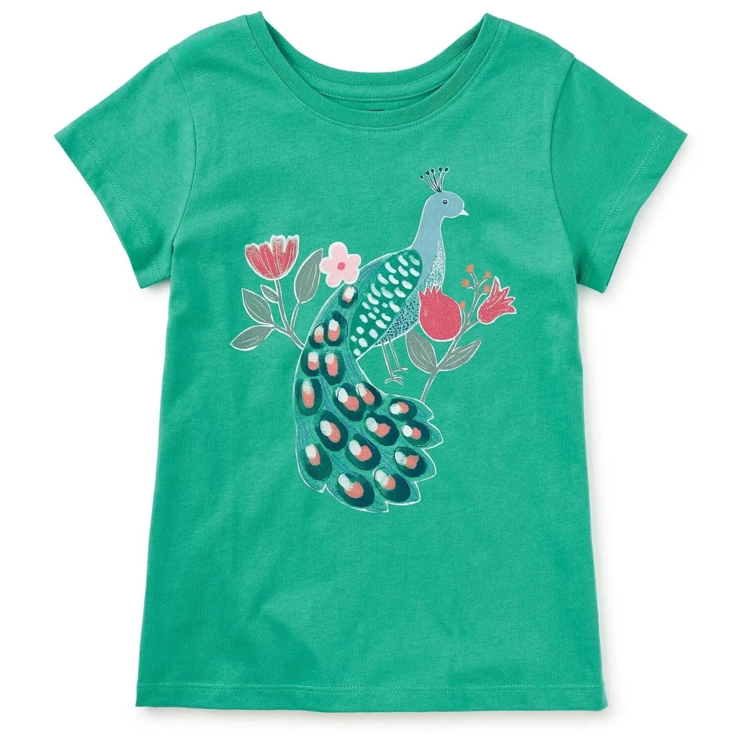 Tea Collection Girl's Alhambra Peacock Graphic Tee
