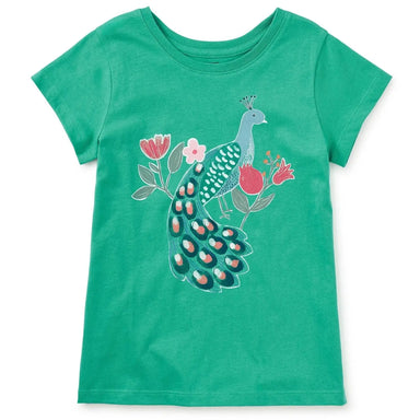 Tea Collection Girl's Alhambra Peacock Graphic Tee