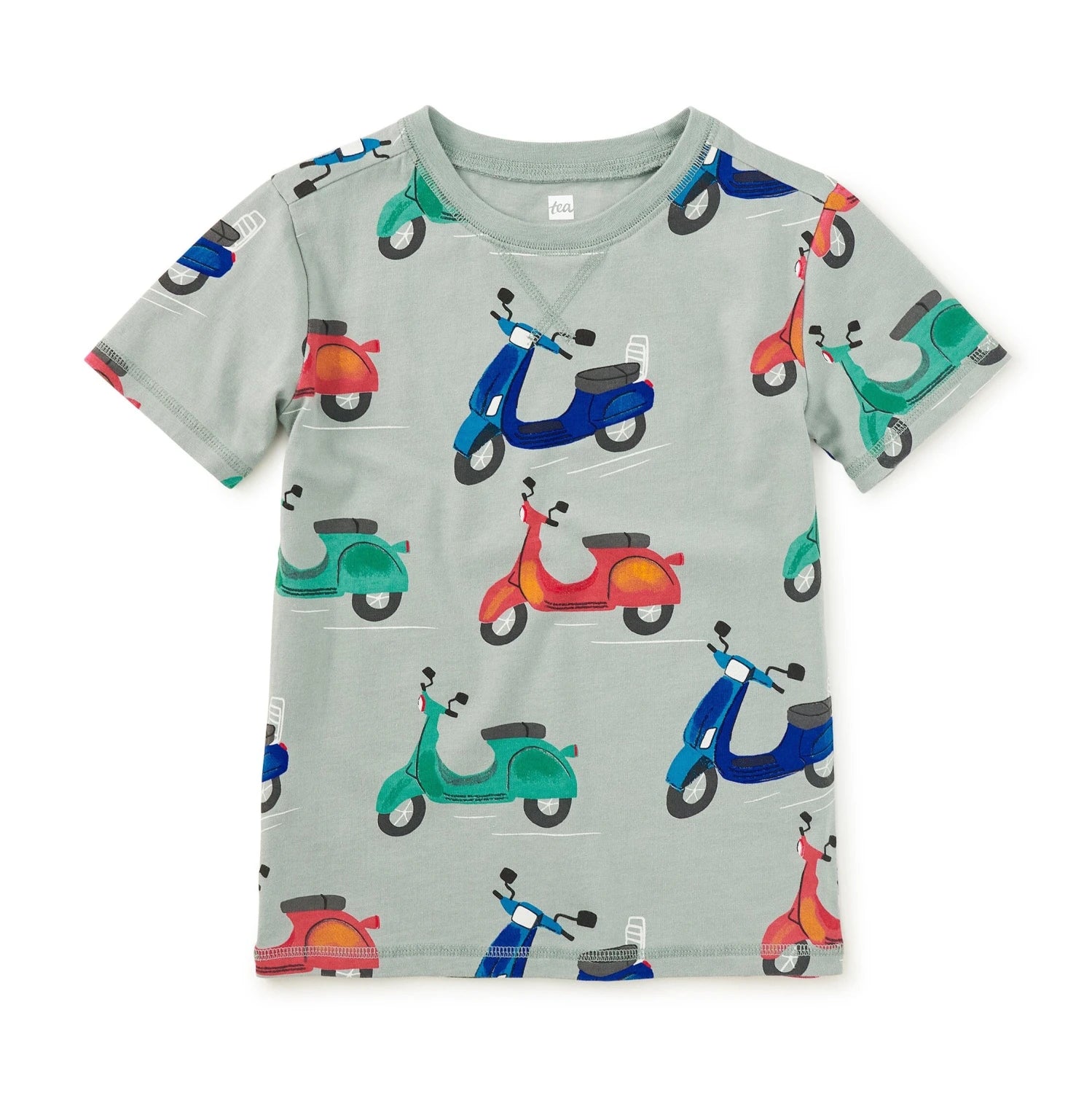 Tea Collection Boy's Short Sleeve Printed Tee in Zoom Zoom España, front view