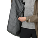 Outdoor Research Women's Aspire 3L Trench in skyline, on model inner cinch view