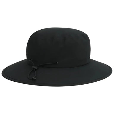 Outdoor Research Stratoburst Rain Hat in black, back view
