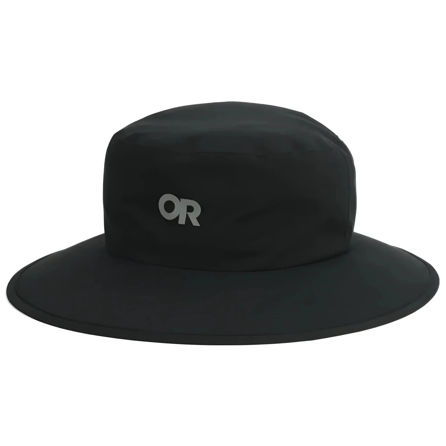 Outdoor Research Stratoburst Rain Hat in black, front view