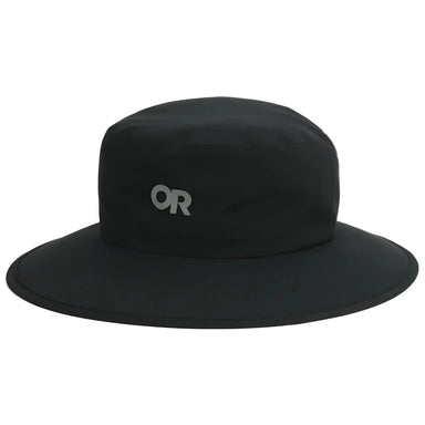 Outdoor Research Stratoburst Rain Hat in black, front view