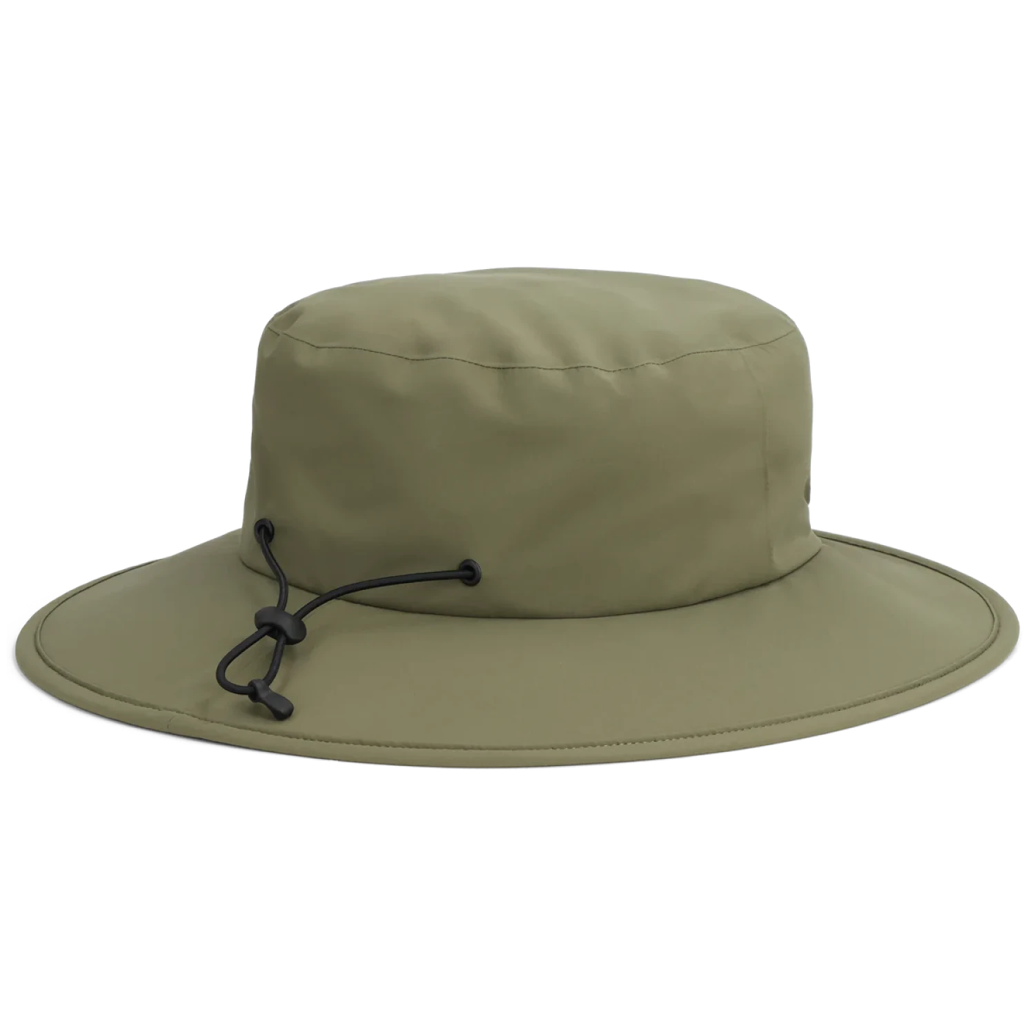 Outdoor Research Stratoburst Rain Hat in ranger green, back view