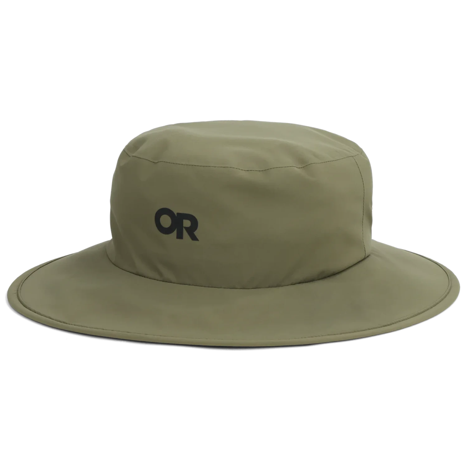 Outdoor Research Stratoburst Rain Hat in ranger green, front view