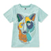 Tea Collection Boy's Picasso Wolf Graphic Tee in canal blue, front view