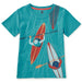 Tea Collection Boy's Kayakers Graphic Tee in pagoda blue, front view