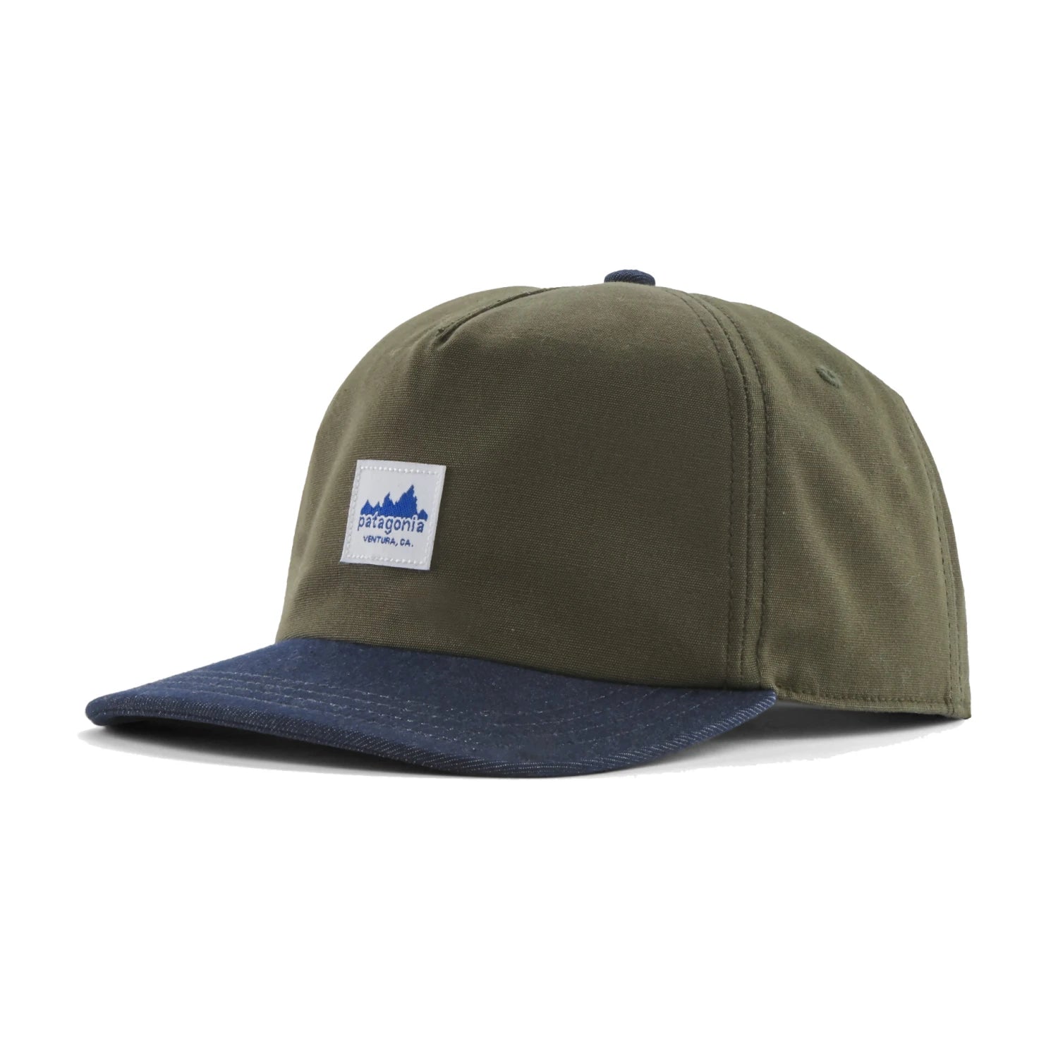 Patagonia Canvas Range Cap in pine needle green, front