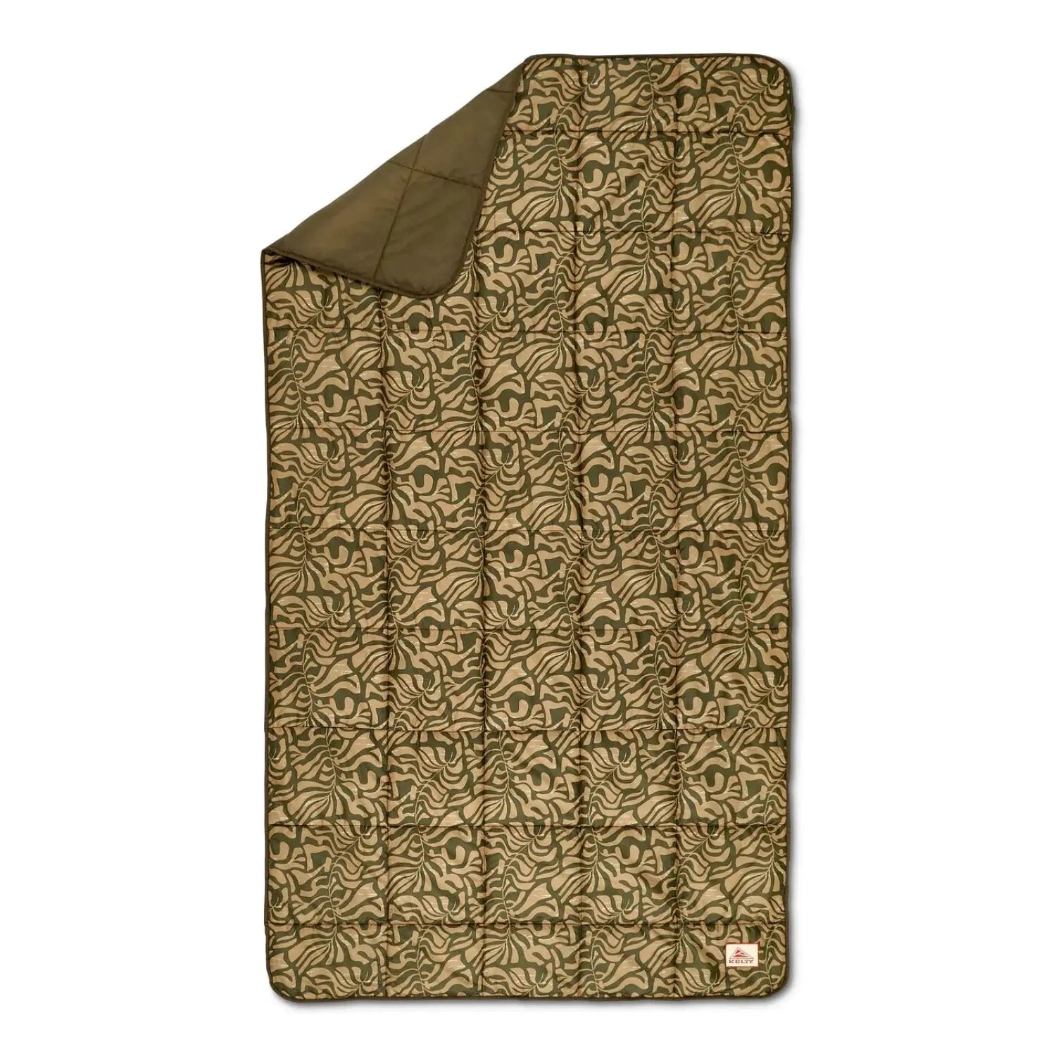 Kelty Bestie Blanket in burnt olive fern, flat view